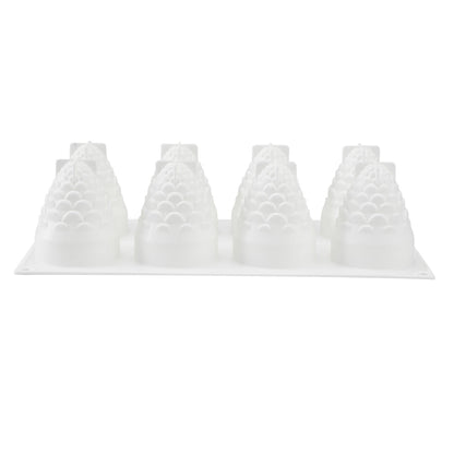 Pastry Tek Silicone Pineapple Baking Mold - 8-Compartment - 10 count box