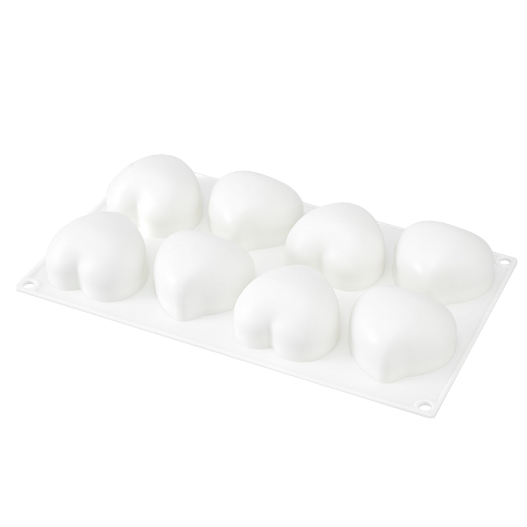 Pastry Tek Silicone Heart Baking Mold - 8-Compartment - 1 count box