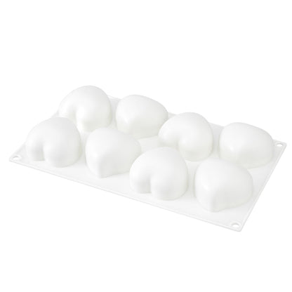 Pastry Tek Silicone Heart Baking Mold - 8-Compartment - 1 count box