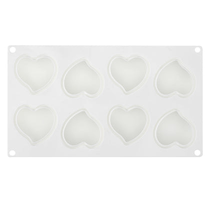 Pastry Tek Silicone Heart Baking Mold - 8-Compartment - 10 count box
