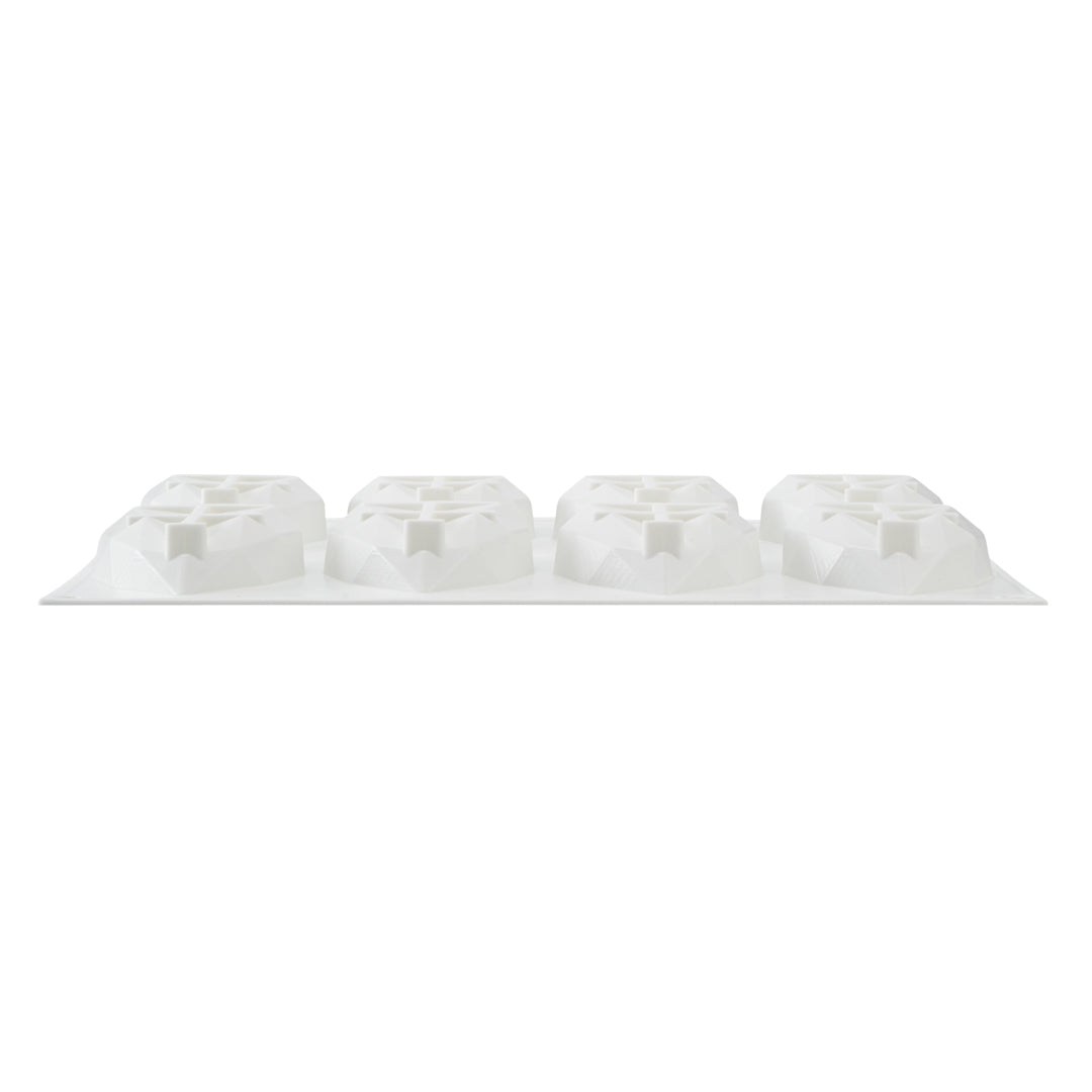 Pastry Tek Silicone Diamond Heart Baking Mold - 8-Compartment - 1 count box