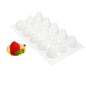 Pastry Tek Silicone Strawberry Baking Mold - 15-Compartment - 10 count box