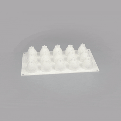 Pastry Tek Silicone Strawberry Baking Mold - 15-Compartment - 10 count box