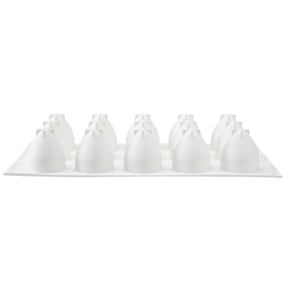 Pastry Tek Silicone Strawberry Baking Mold - 15-Compartment - 10 count box