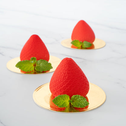 Pastry Tek Silicone Strawberry Baking Mold - 15-Compartment - 10 count box