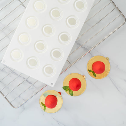 Pastry Tek Silicone Strawberry Baking Mold - 15-Compartment - 10 count box