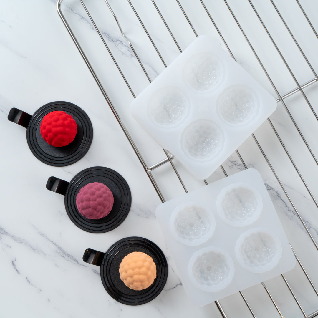 Pastry Tek Silicone Lychee Baking Mold - 4-Compartment - 1 count box