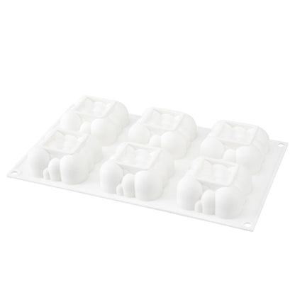 Pastry Tek Silicone Bubble Cloud Baking Mold - 6-Compartment - 1 count box