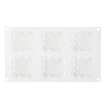 Pastry Tek Silicone Bubble Cloud Baking Mold - 6-Compartment - 1 count box