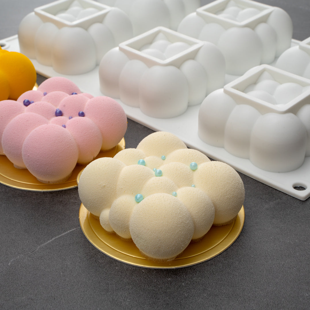 Pastry Tek Silicone Bubble Cloud Baking Mold - 6-Compartment - 1 count box