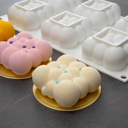Pastry Tek Silicone Bubble Cloud Baking Mold - 6-Compartment - 1 count box