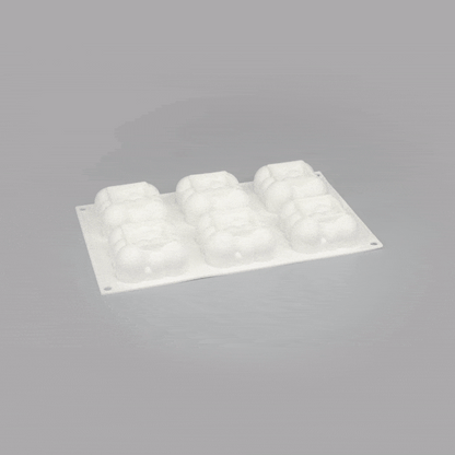 Pastry Tek Silicone Bubble Cloud Baking Mold - 6-Compartment - 10 count box
