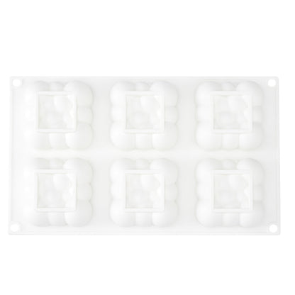 Pastry Tek Silicone Bubble Cloud Baking Mold - 6-Compartment - 10 count box
