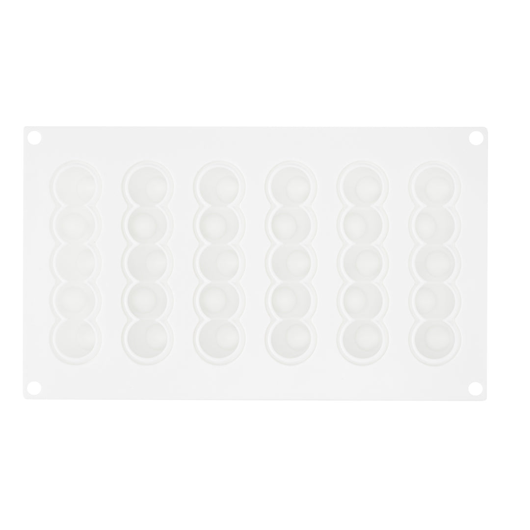 Pastry Tek Silicone Flower Strip Baking Mold - 6-Compartment - 1 count box