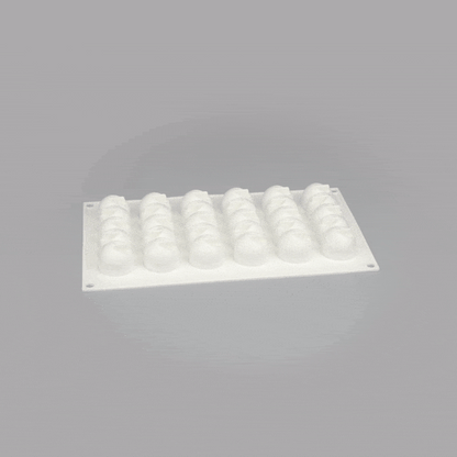 Pastry Tek Silicone Flower Strip Baking Mold - 6-Compartment - 10 count box