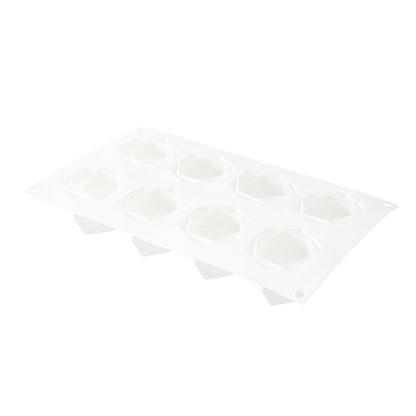 Pastry Tek Silicone Diamond Sphere Baking Mold - 8-Compartment - 1 count box
