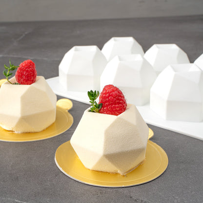 Pastry Tek Silicone Diamond Sphere Baking Mold - 8-Compartment - 1 count box