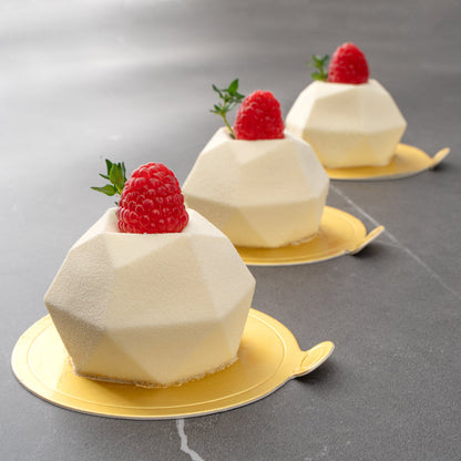 Pastry Tek Silicone Diamond Sphere Baking Mold - 8-Compartment - 10 count box