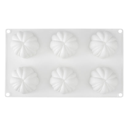 Pastry Tek Silicone Pumpkin Baking Mold - 6-Compartment - 1 count box