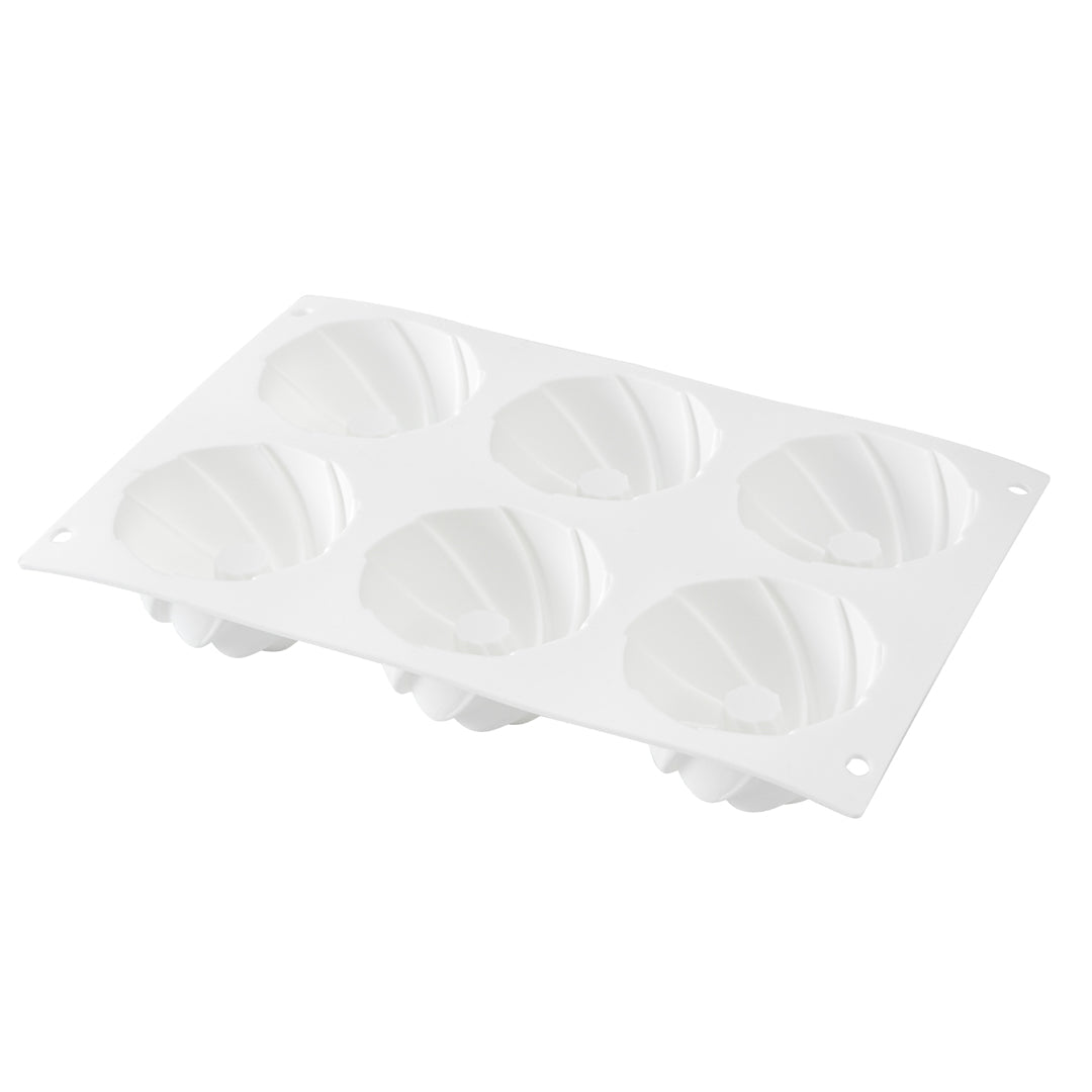 Pastry Tek Silicone Mini Bundt Cake Baking Mold - 6-Compartment - 1 count box