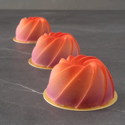 Pastry Tek Silicone Mini Bundt Cake Baking Mold - 6-Compartment - 10 count box