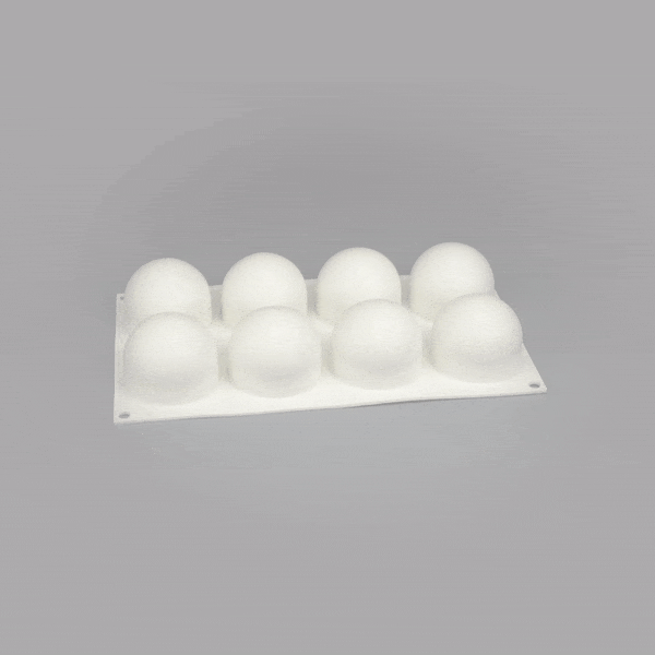 Pastry Tek Silicone Ball Baking Mold - 8-Compartment - 10 count box