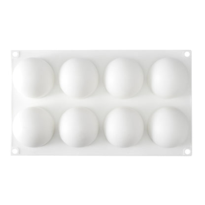 Pastry Tek Silicone Ball Baking Mold - 8-Compartment - 10 count box