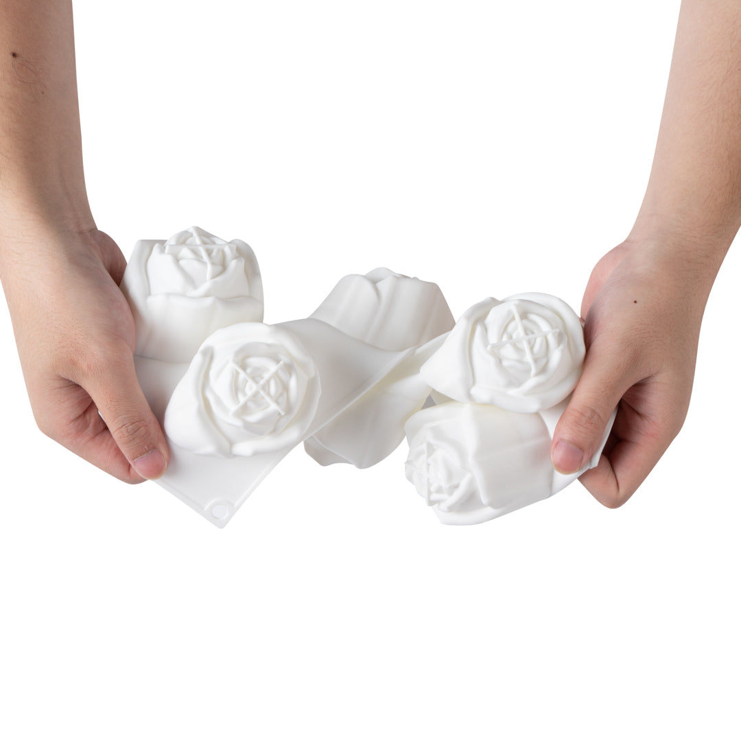 Pastry Tek Silicone Rose Baking Mold - 6-Compartment - 10 count box