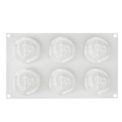 Pastry Tek Silicone Rose Baking Mold - 6-Compartment - 10 count box