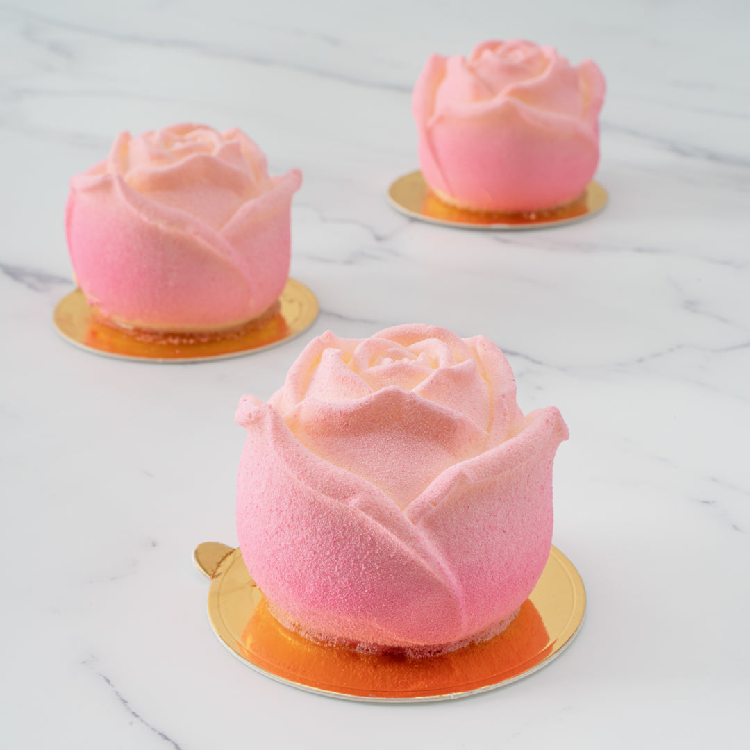 Pastry Tek Silicone Rose Baking Mold - 6-Compartment - 10 count box