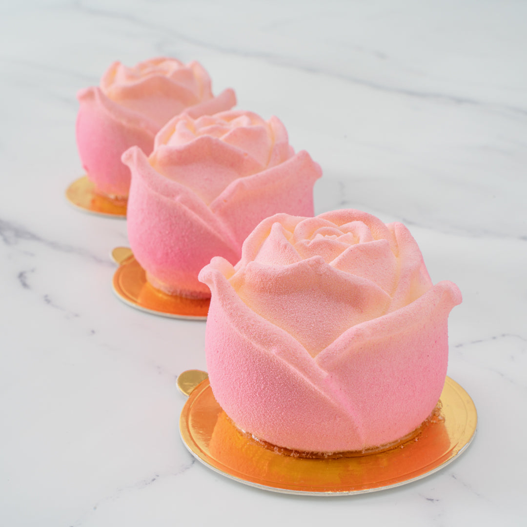 Pastry Tek Silicone Rose Baking Mold - 6-Compartment - 10 count box