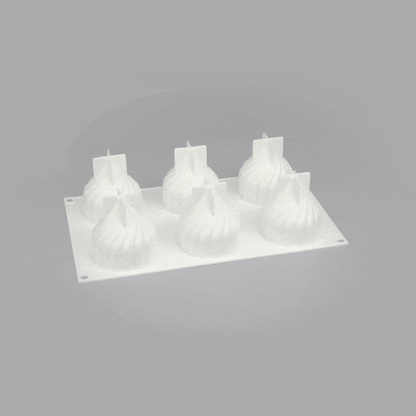 Pastry Tek Silicone Spiral Baking Mold - 6-Compartment - 10 count box
