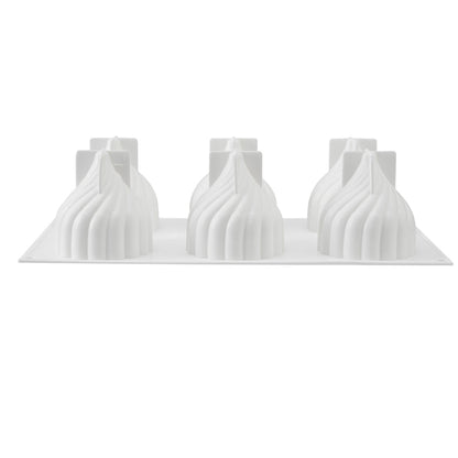 Pastry Tek Silicone Spiral Baking Mold - 6-Compartment - 10 count box