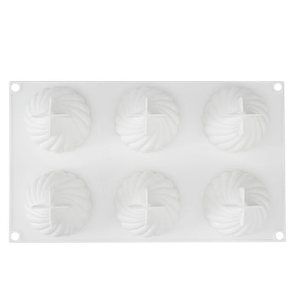 Pastry Tek Silicone Spiral Baking Mold - 6-Compartment - 10 count box