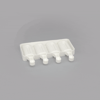 Pastry Tek Silicone Cylinder Popsicle Mold - 4-Compartment - 1 count box