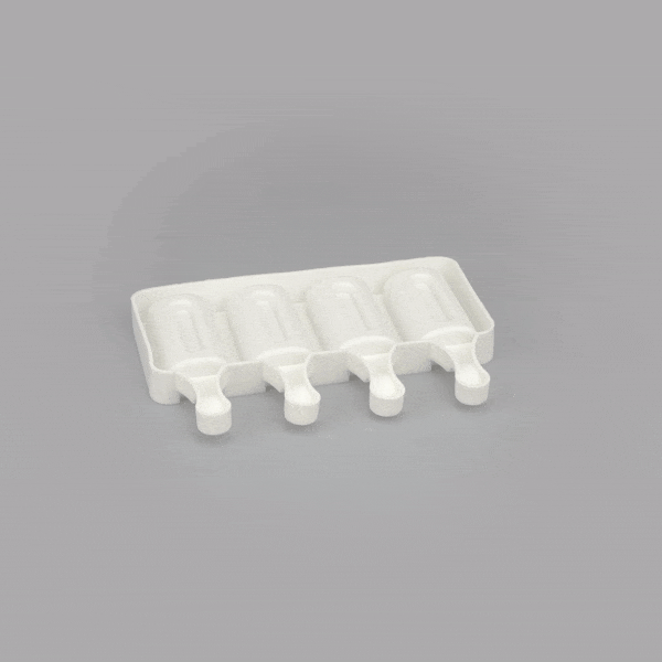 Pastry Tek Silicone Cylinder Popsicle Mold - 4-Compartment - 10 count box