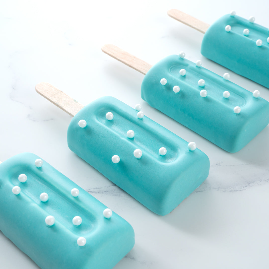 Pastry Tek Silicone Cylinder Popsicle Mold - 4-Compartment - 10 count box