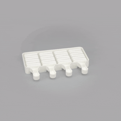 Pastry Tek Silicone Rectangle Popsicle Mold - 4-Compartment - 10 count box