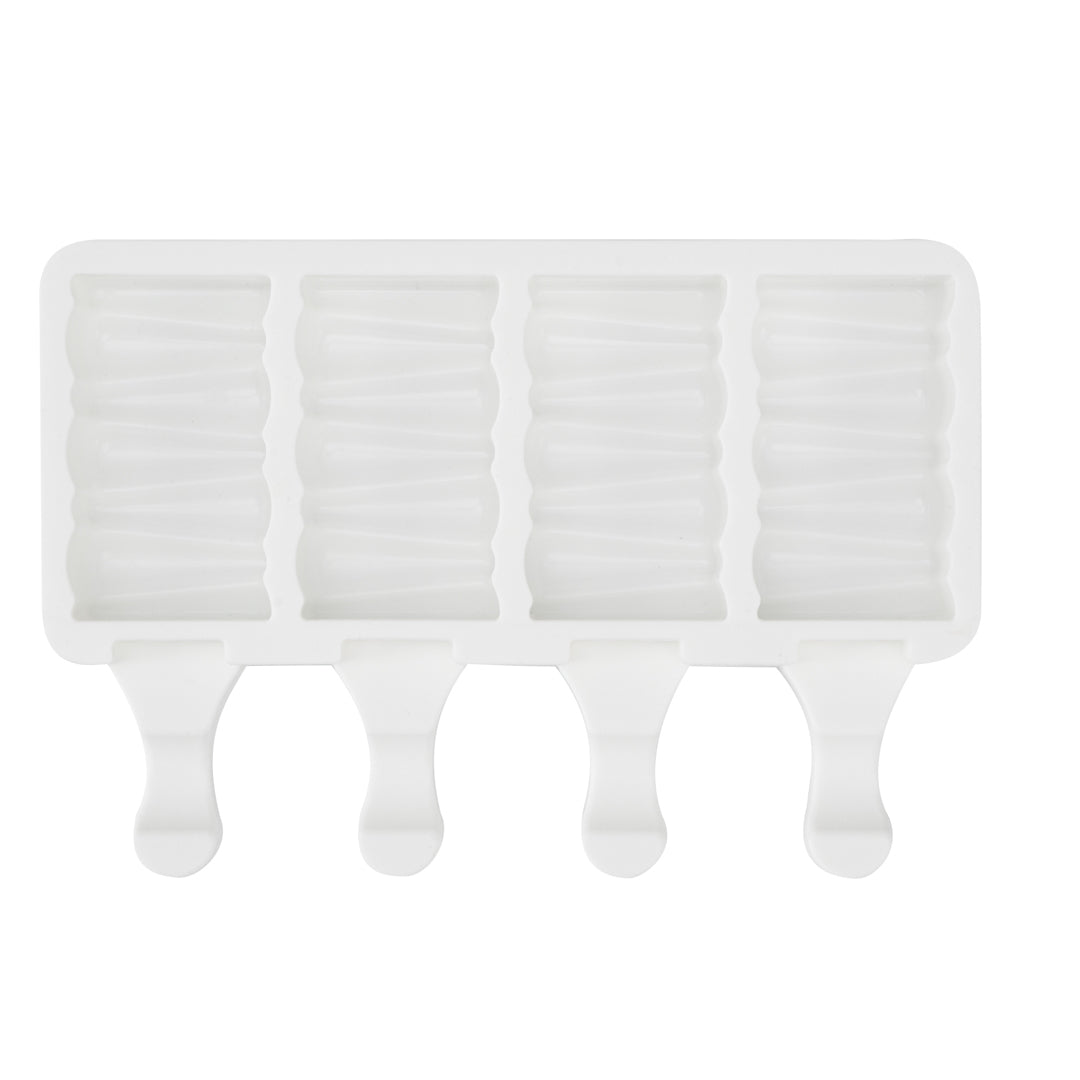 Pastry Tek Silicone Rectangle Popsicle Mold - 4-Compartment - 10 count box