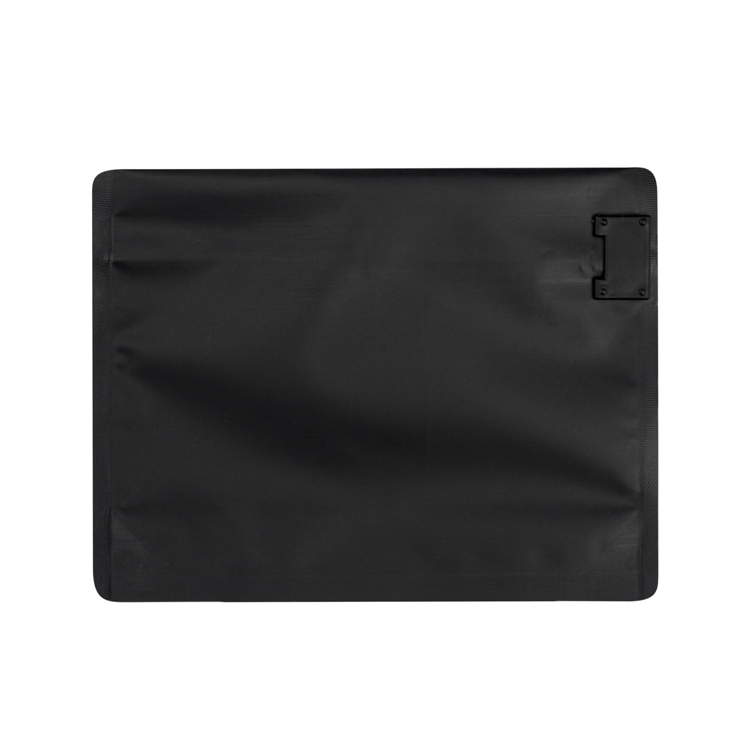High Level Black Plastic Locking Pouch - Child-Resistant - 8" x 2 1/4" x 6" - 10 count box