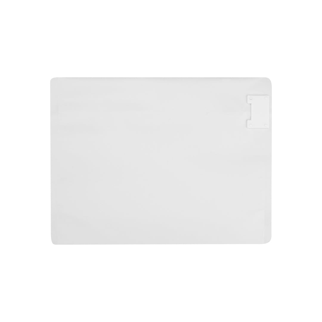 High Level White Plastic Locking Pouch - Child-Resistant - 8" x 2 1/4" x 6" - 100 count box