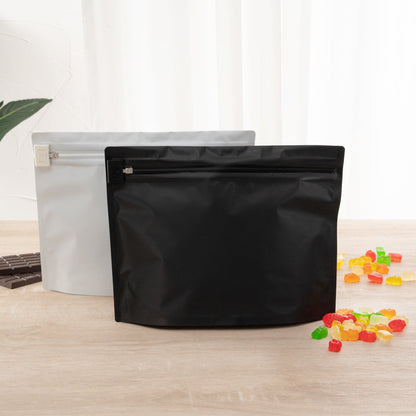 High Level Black Plastic Locking Pouch - Child-Resistant - 12 1/4" x 4" x 9" - 10 count box