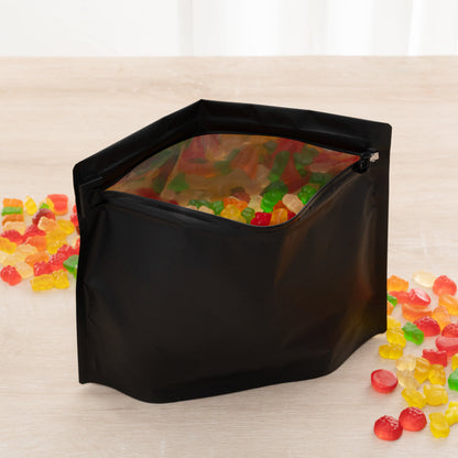 High Level Black Plastic Locking Pouch - Child-Resistant - 12 1/4" x 4" x 9" - 10 count box