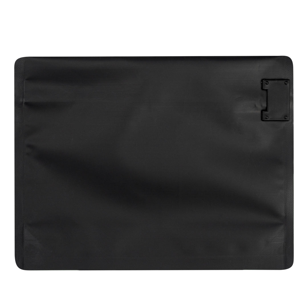 High Level Black Plastic Locking Pouch - Child-Resistant - 12 1/4" x 4" x 9" - 100 count box