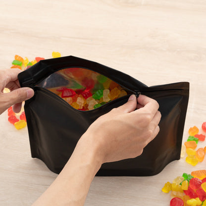 High Level Black Plastic Locking Pouch - Child-Resistant - 12 1/4" x 4" x 9" - 100 count box