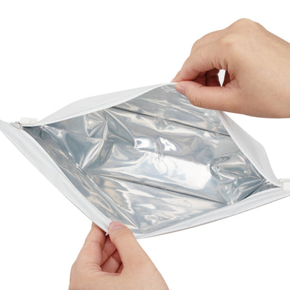 High Level White Plastic Locking Pouch - Child-Resistant - 12 1/4" x 4" x 9" - 100 count box