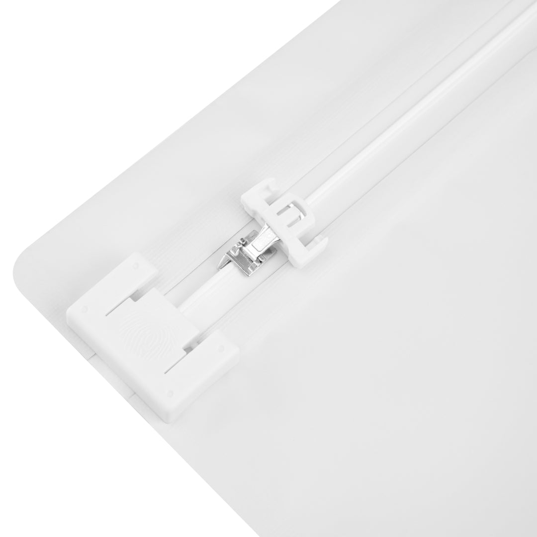 High Level White Plastic Locking Pouch - Child-Resistant - 12 1/4" x 4" x 9" - 100 count box