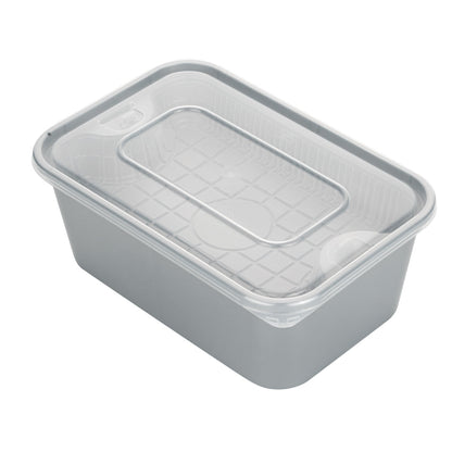 Futura 10 oz White Plastic Insert Tray - 1-Compartment, Fits 32 and 37 oz Containers, Microwavable - 6 1/2" x 4 1/4" x 1" - 100 count box