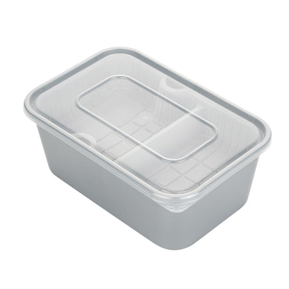 Futura 10 oz White Plastic Wide 2-Compartment Insert Tray - Fits 32 and 37 oz Containers, Microwavable - 100 count box
