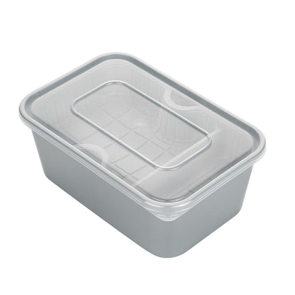 Futura 10 oz White Plastic Narrow 2-Compartment Insert Tray - Fits 32 and 37 oz Containers, Microwavable - 100 count box